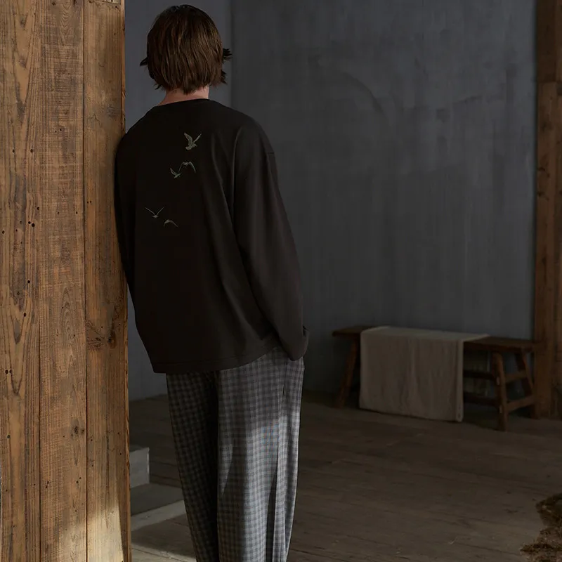 Same Language Pajama Set Men's Alocasia Black-1