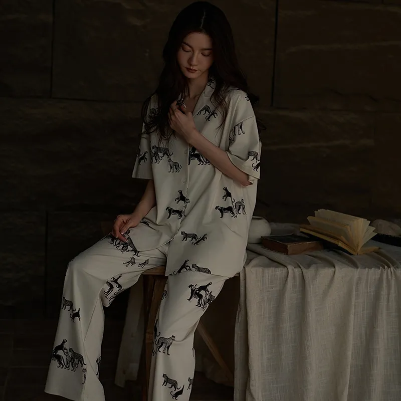 Same Language Pajama Set Women's Paper White-4