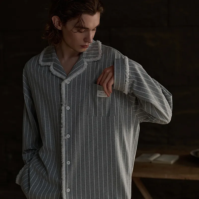 Same Language Pajama Set Men's Off White Gray-3