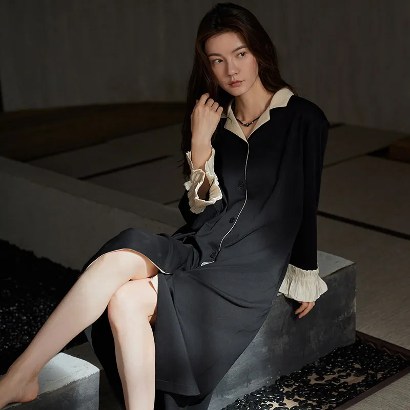 Same Language Nightgown Women's Alocasia Black-4