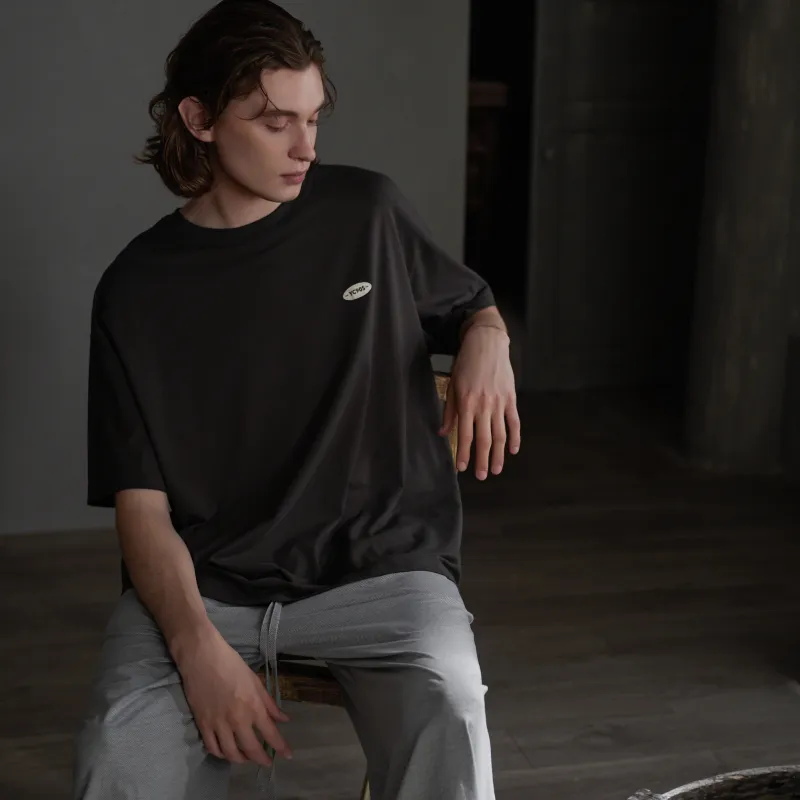 Same Language Pajama Set Men's Crimson Ink · Cool Moon Gray-5