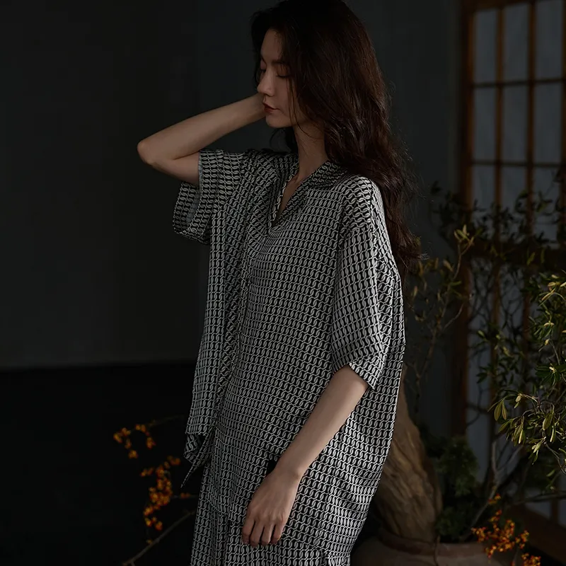 Same Language Pajama Gift Boxes Women's Black/White · Mesh-1
