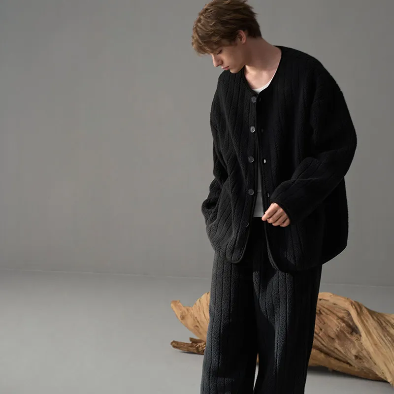 Same Language Pajama Set Men's Wajire Black-2