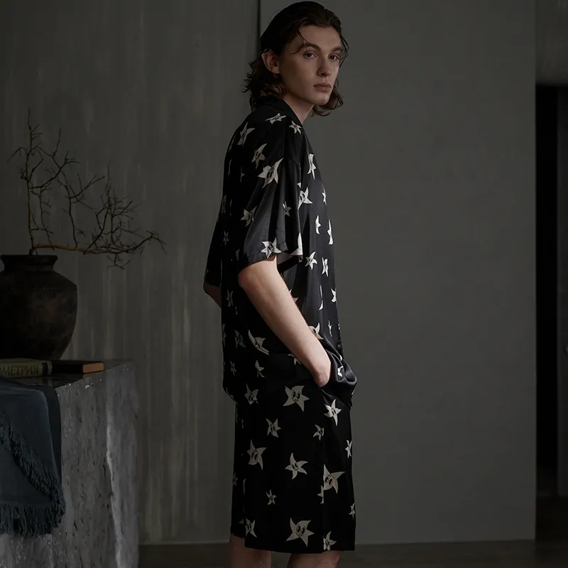 Same Language Pajama Gift Box Men's Alocasia Black-5
