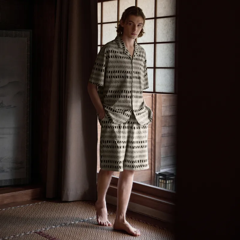 Same Language Pajama Set Men's Warm Apricot-2