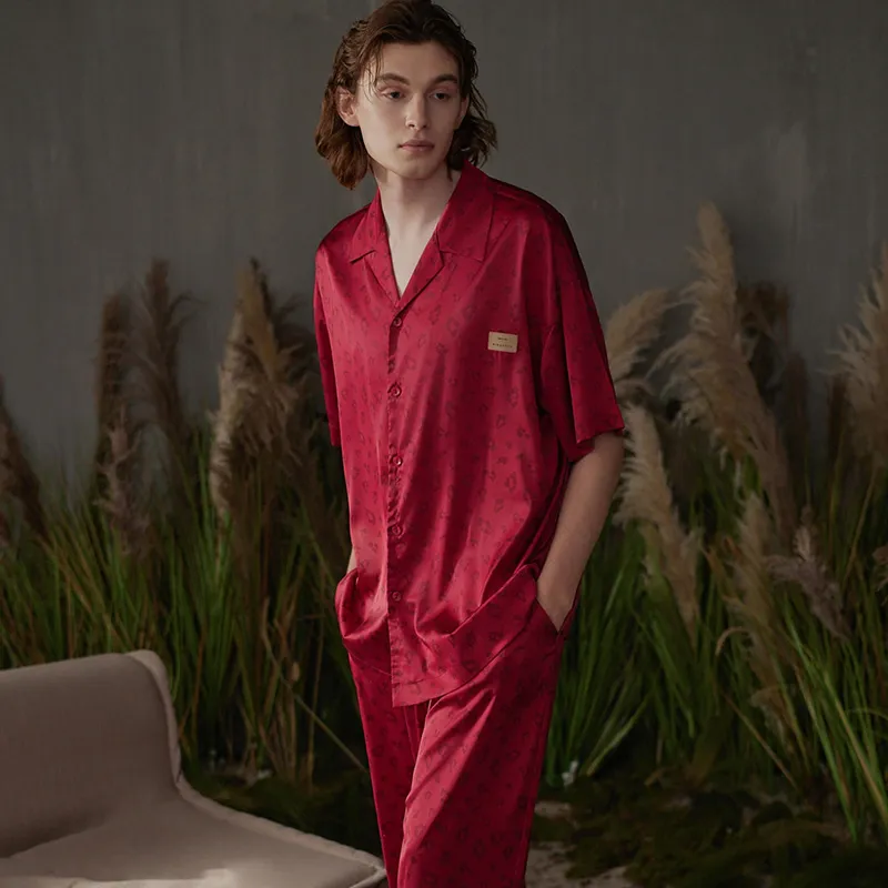 Same Language Men Pajama Sets-1