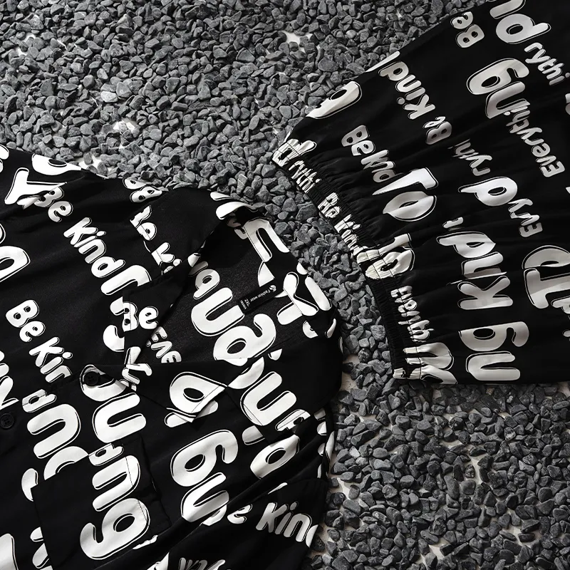Same Language Men Pajama Sets-2