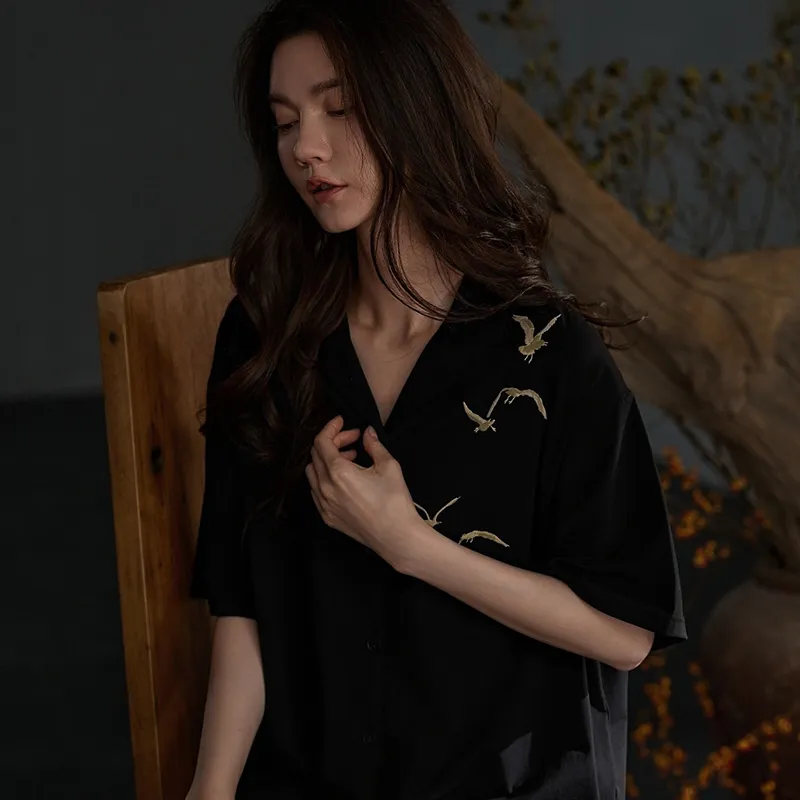 Same Language Pajama Gift Boxes Women's Wandering Black-1