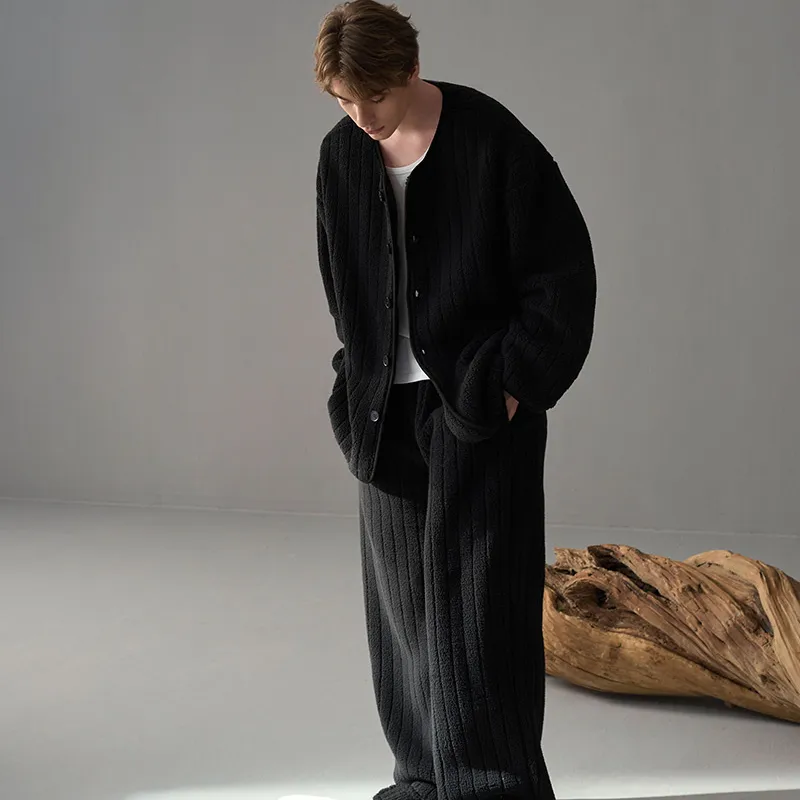 Same Language Pajama Set Men's Wajire Black-1