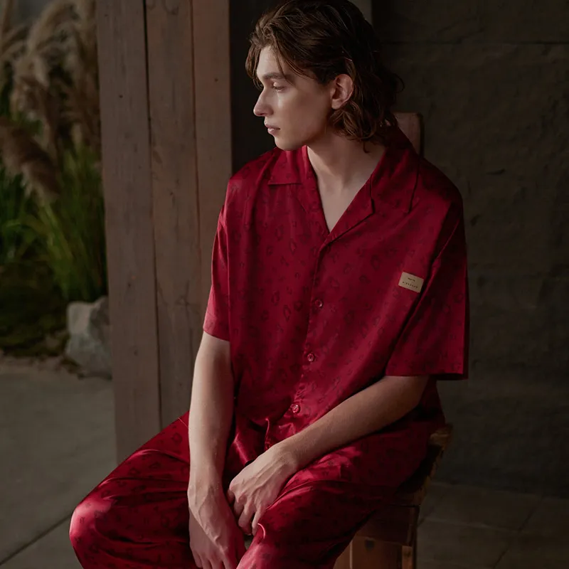 Same Language Men Pajama Sets-5