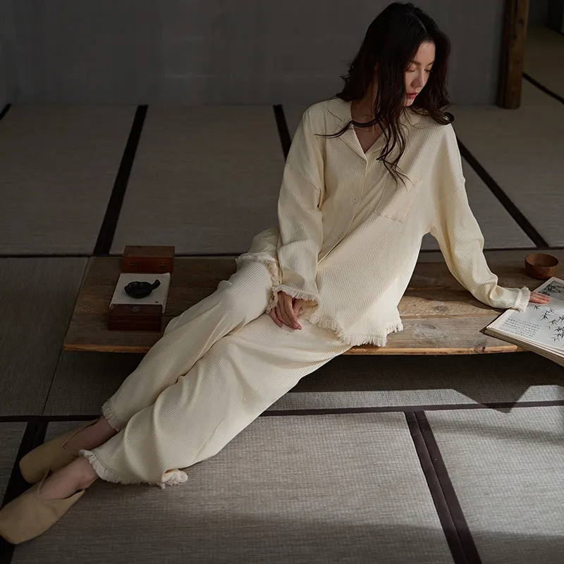 Same Language Pajama Set Women's Apricot Cream-3