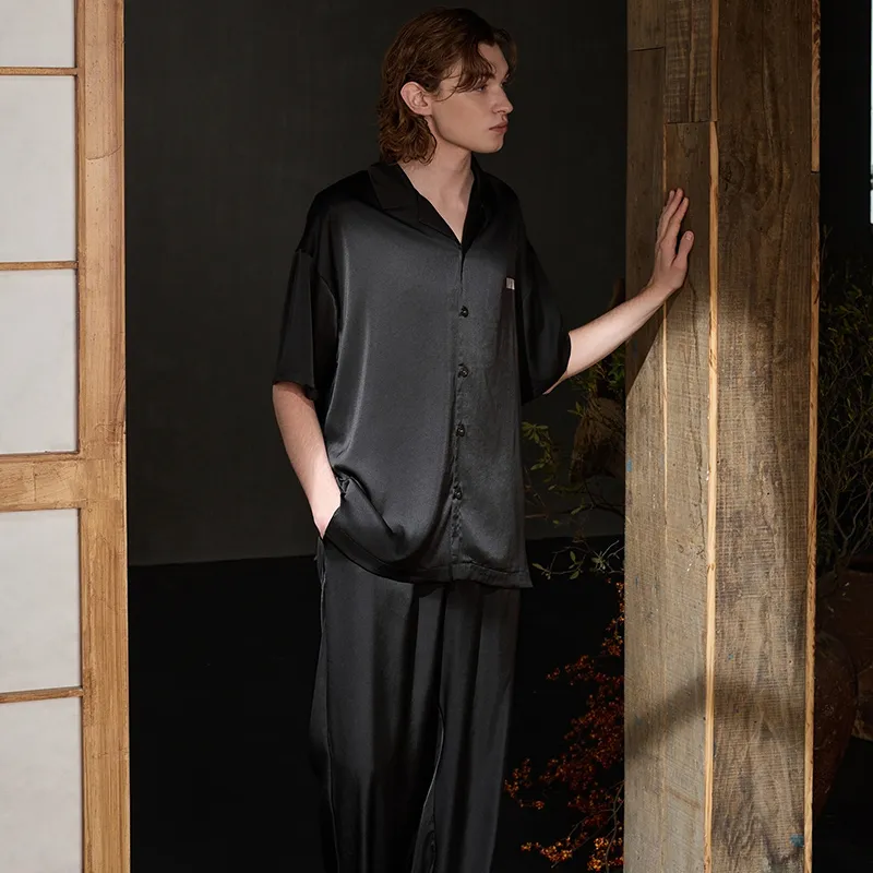 Same Language Pajama Set Men's Deep Black-3