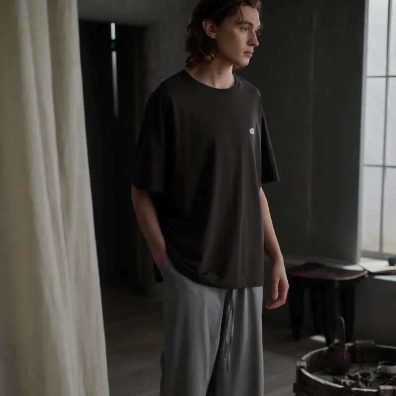 Same Language Pajama Set Men's Crimson Ink · Cool Moon Gray-1