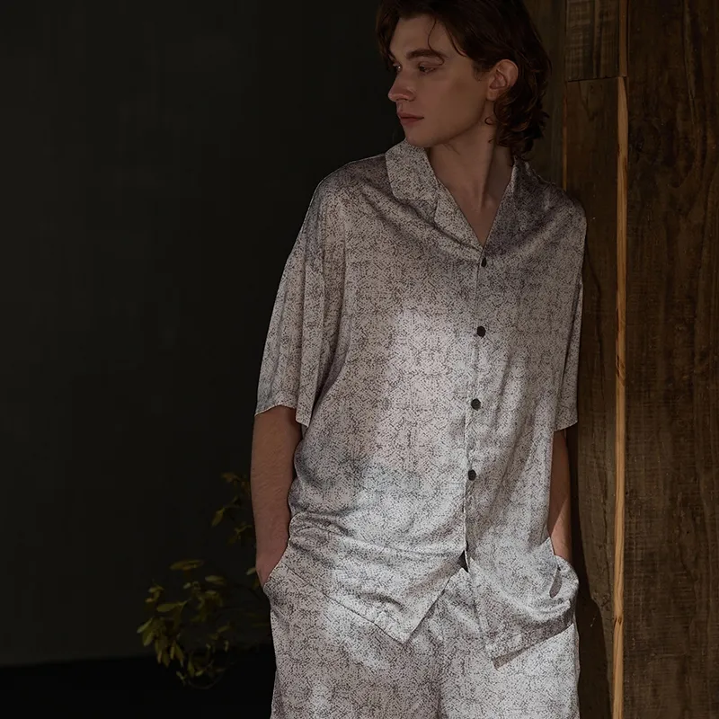 Same Language Pajama Set Men's Heather Gray-5