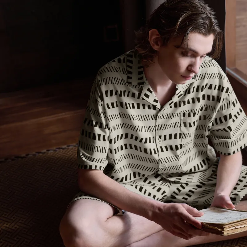 Same Language Pajama Set Men's Warm Apricot-1