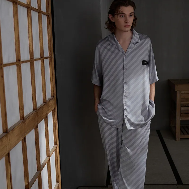 Same Language Pajama Set Men's Ice Blue · Light Blue-3