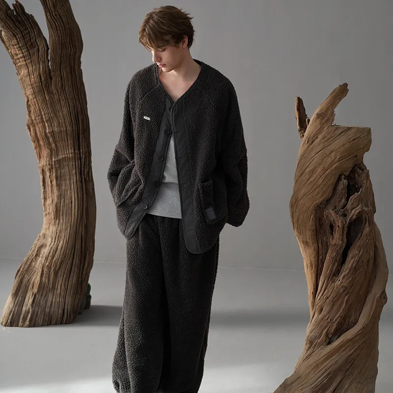 Same Language Pajama Set Men's Wandering Black-5