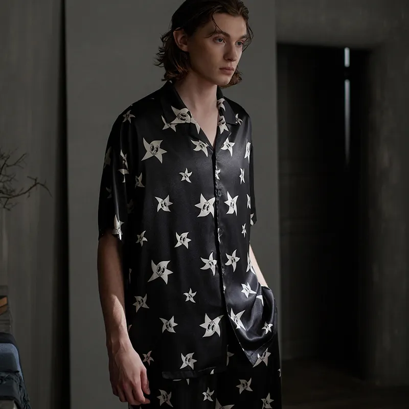 Same Language Pajama Gift Box Men's Alocasia Black-4