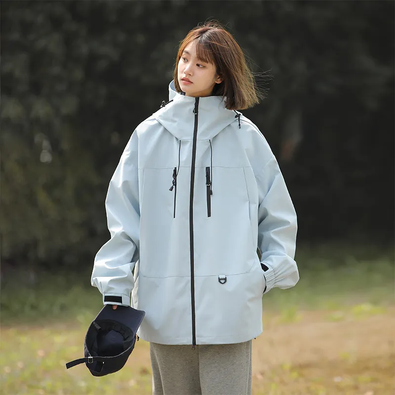 Warrior Laugh Series Urban Living/Travel/Commuting Waterproof And Windproof Windbreaker Jacket Unisex-17