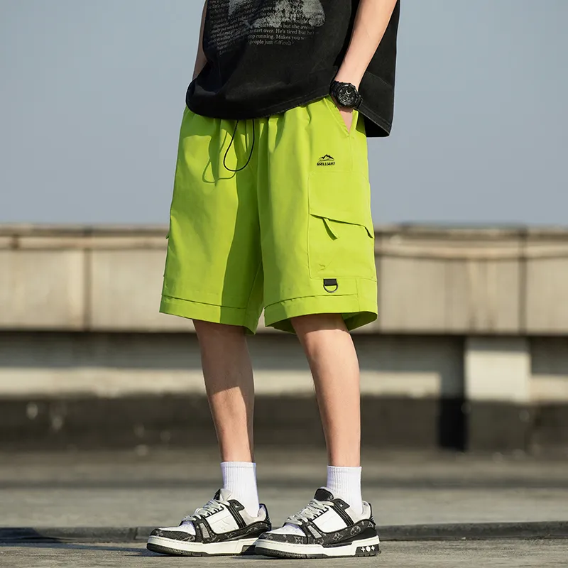 Warrior Huichao Riding The Wind Collection Cargo Shorts Unisex Black-9
