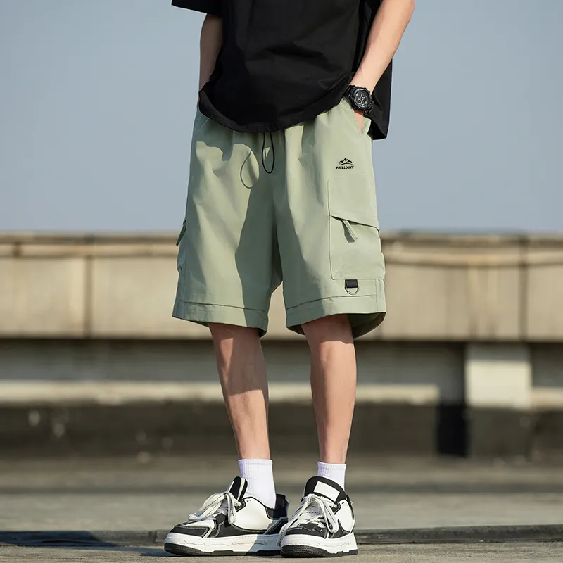 Warrior Huichao Riding The Wind Collection Cargo Shorts Unisex Dark Purple-19