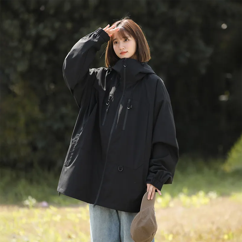 Warrior Laugh Series Urban Living/Travel/Commuting Waterproof And Windproof Windbreaker Jacket Unisex-8