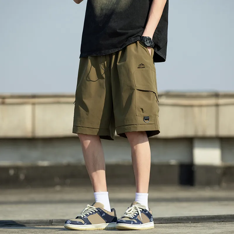 Warrior Huichao Riding The Wind Collection Cargo Shorts Unisex Dark Purple-29