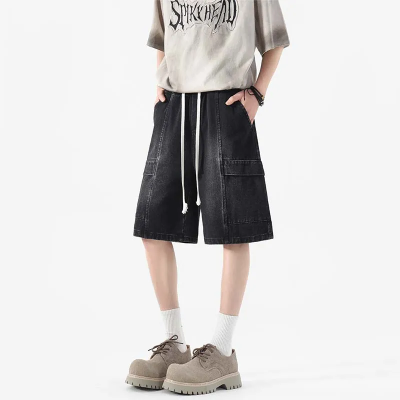Warrior Huichao Riding The Wind Collection Denim Shorts Unisex-3