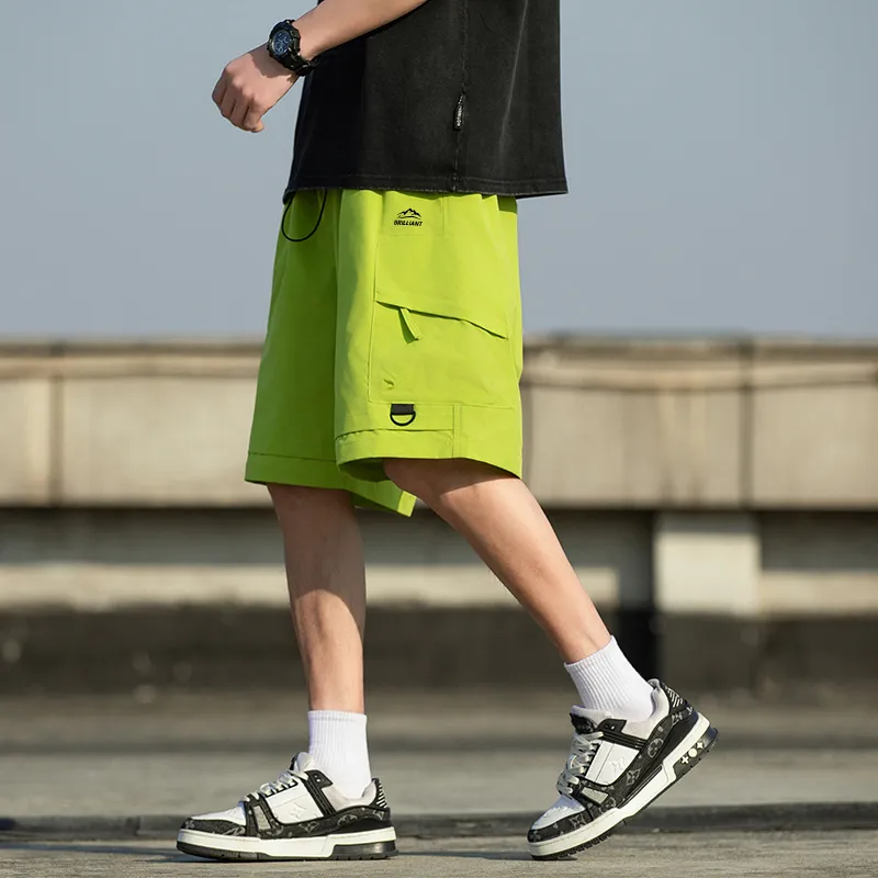 Warrior Huichao Riding The Wind Collection Cargo Shorts Unisex Dark Purple-24