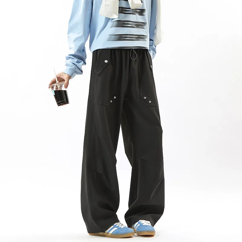 Warrior Huichao Riding The Wind Collection Casual Pants Unisex Black-4