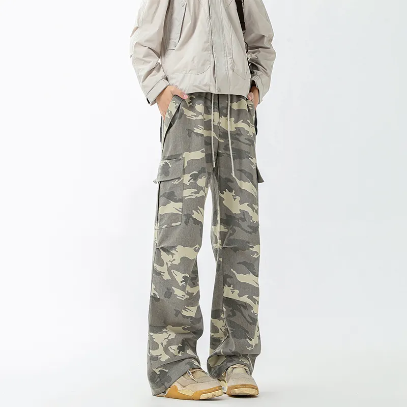 Warrior Ride The Wind Collection Open Ended Smile Collection Cargo Pants Unisex Camouflage-2