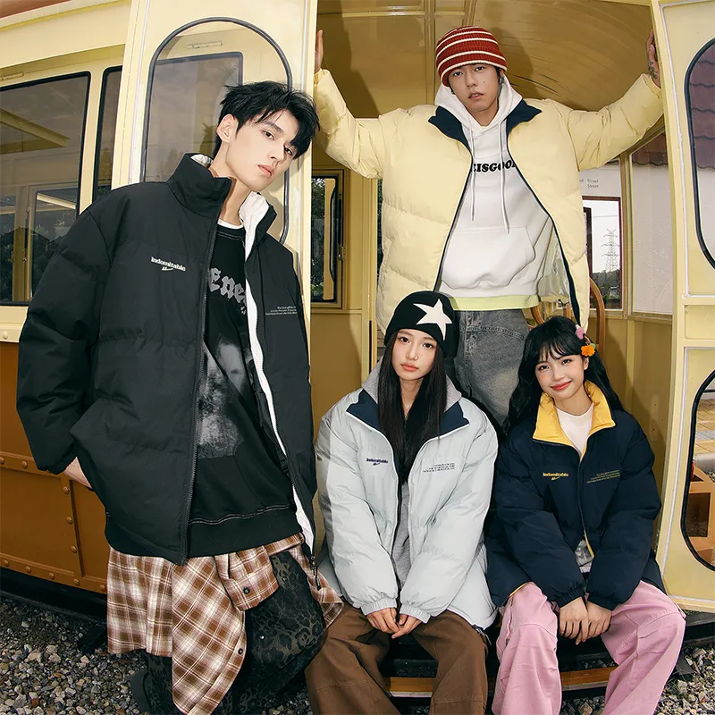 Warrior Ride The Wind Collection Open Ended Smile Collection Puffer Jacket Unisex-23