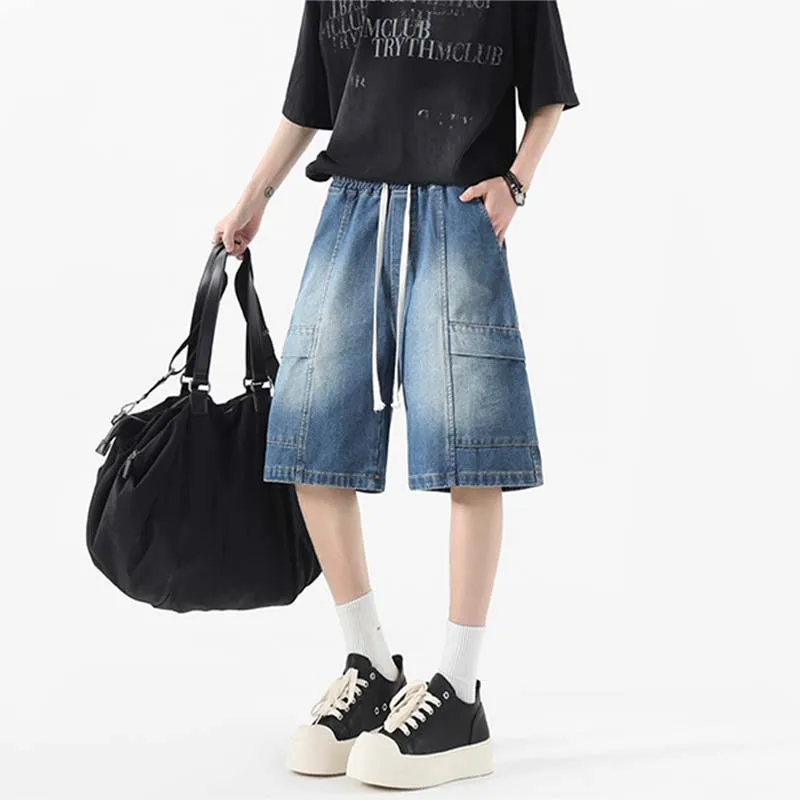 Warrior Huichao Riding The Wind Collection Denim Shorts Unisex-11