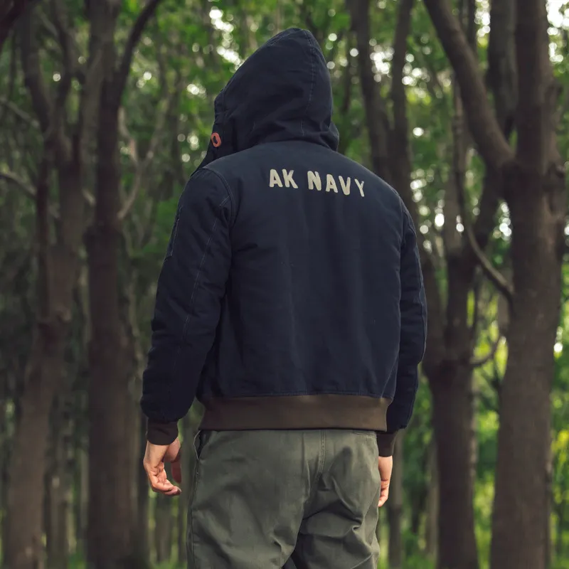 AKCLUB Puffer Jackets Men Navy Blue-1