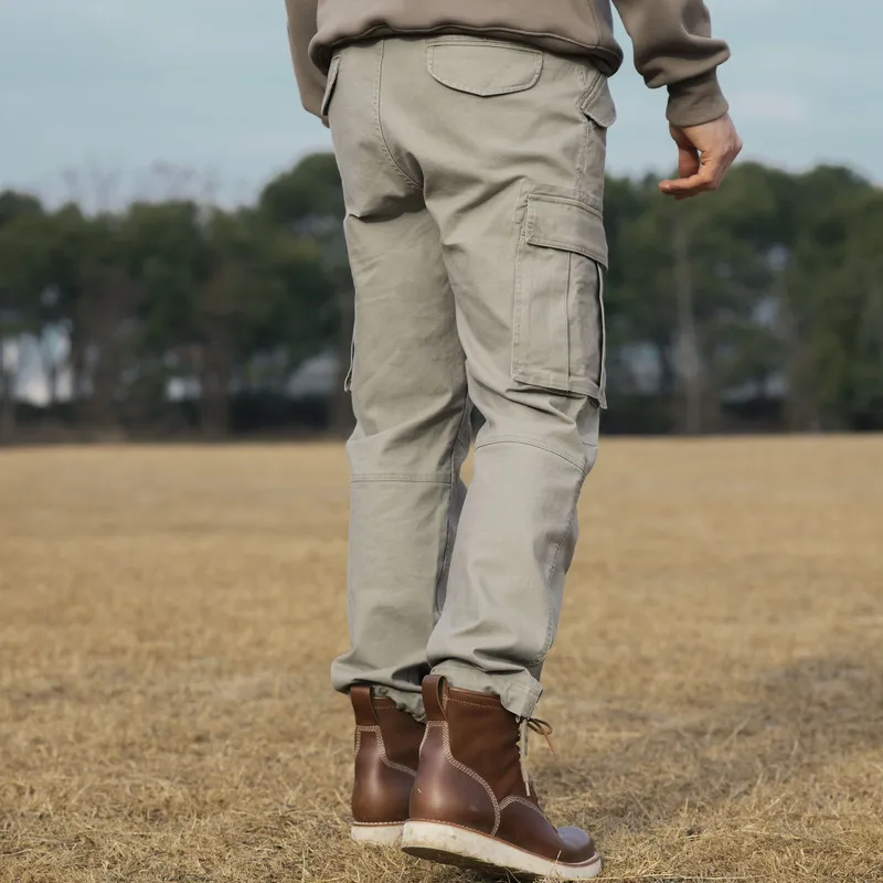 AKCLUB Casual Pants Men's Khaki-5
