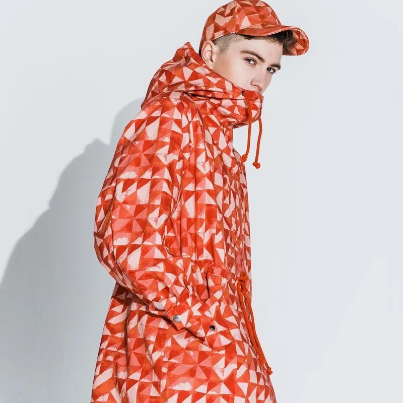 AKCLUB Jackets Men Orange Print-3