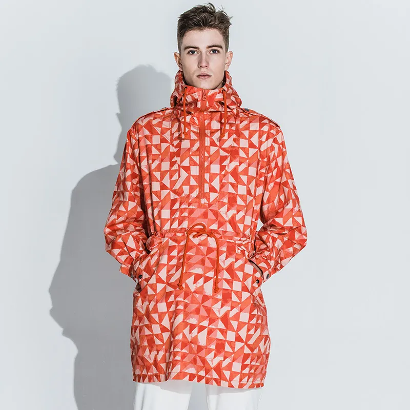 AKCLUB Jackets Men Orange Print-4