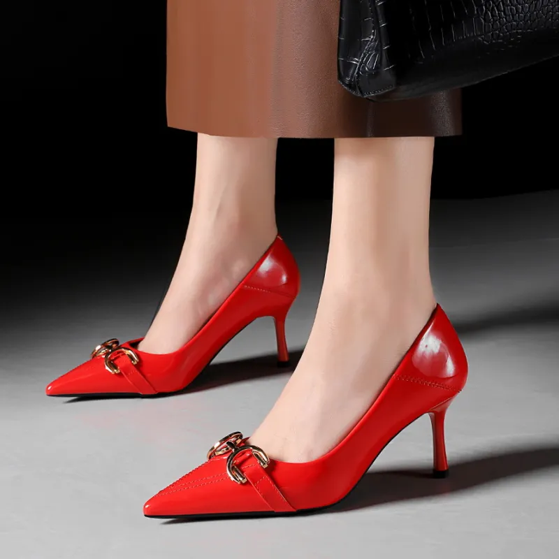 Bamiti As If Treading On Level Ground Slim Heel High Heels 7CM Women's-7