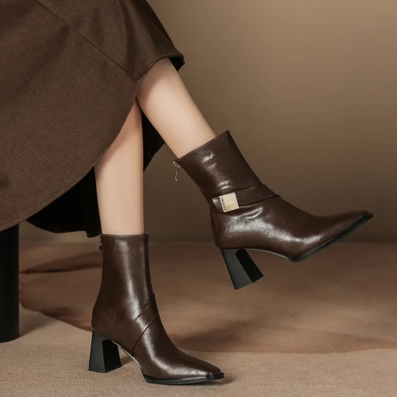 Bamiti As If Treading On Level Ground Ankle Boots 7CM Women's-4