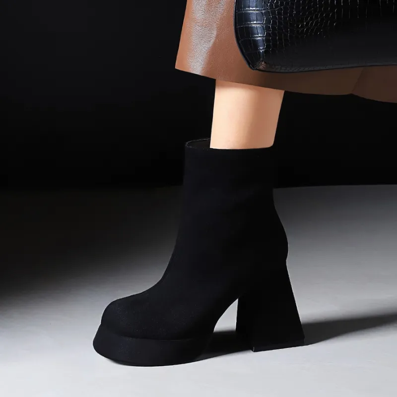 Bamiti As If Treading On Level Ground Ankle Boots Women's-6