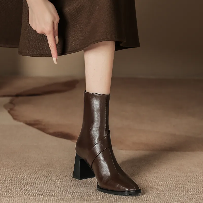 Bamiti As If Treading On Level Ground Ankle Boots 7CM Women's-8