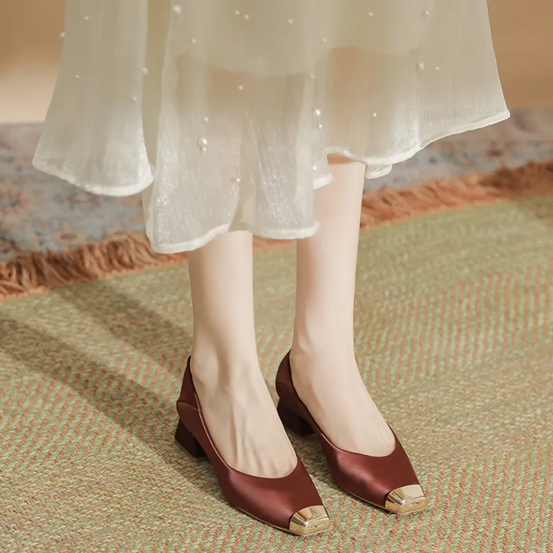 Bamiti Chunky Heel High Heels Women's-1