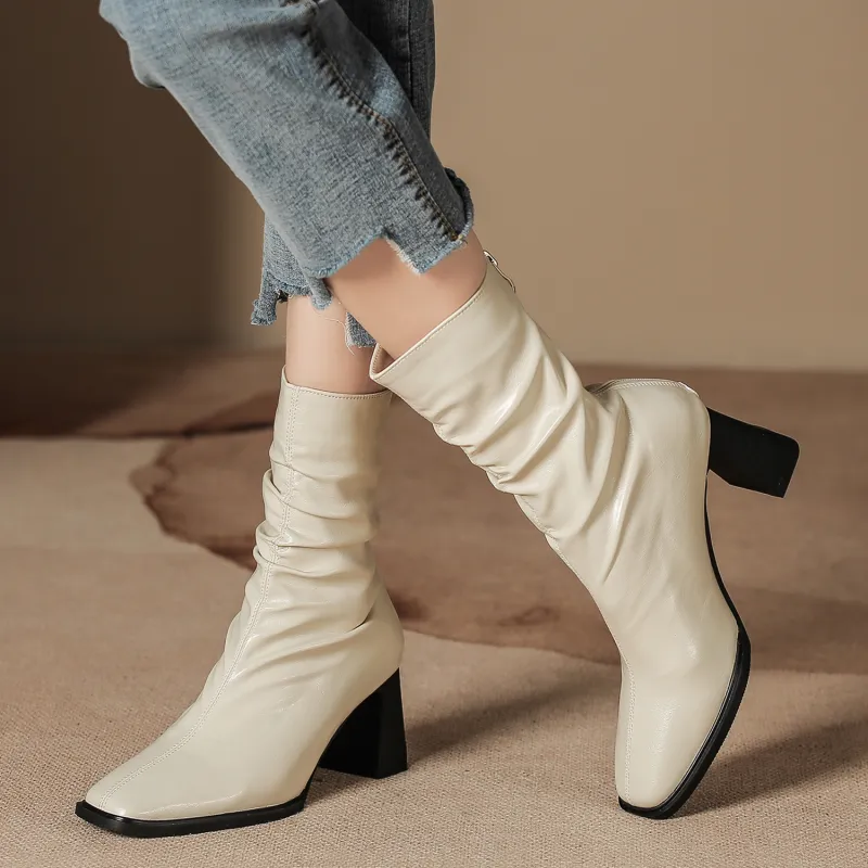 Bamiti As If Treading On Level Ground Ankle Boots 7CM Women's-12