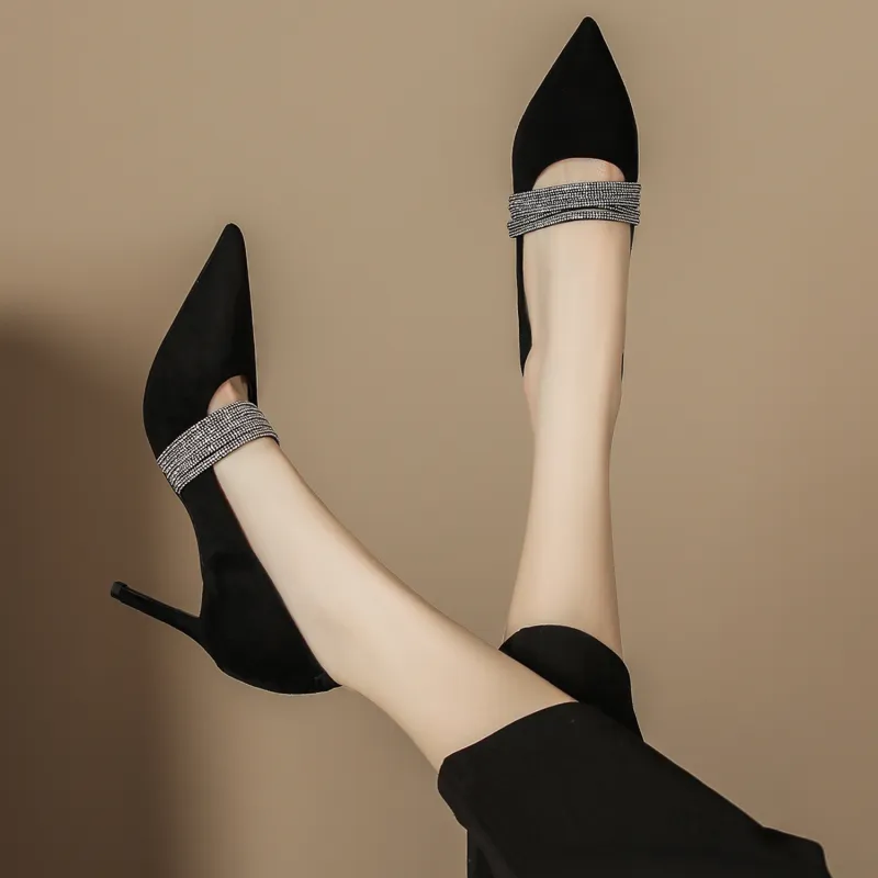 Bamiti As If Treading On Level Ground Slim Heel High Heels 8CM Women's-2
