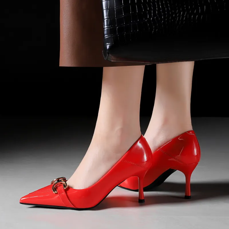 Bamiti As If Treading On Level Ground Slim Heel High Heels 7CM Women's-6