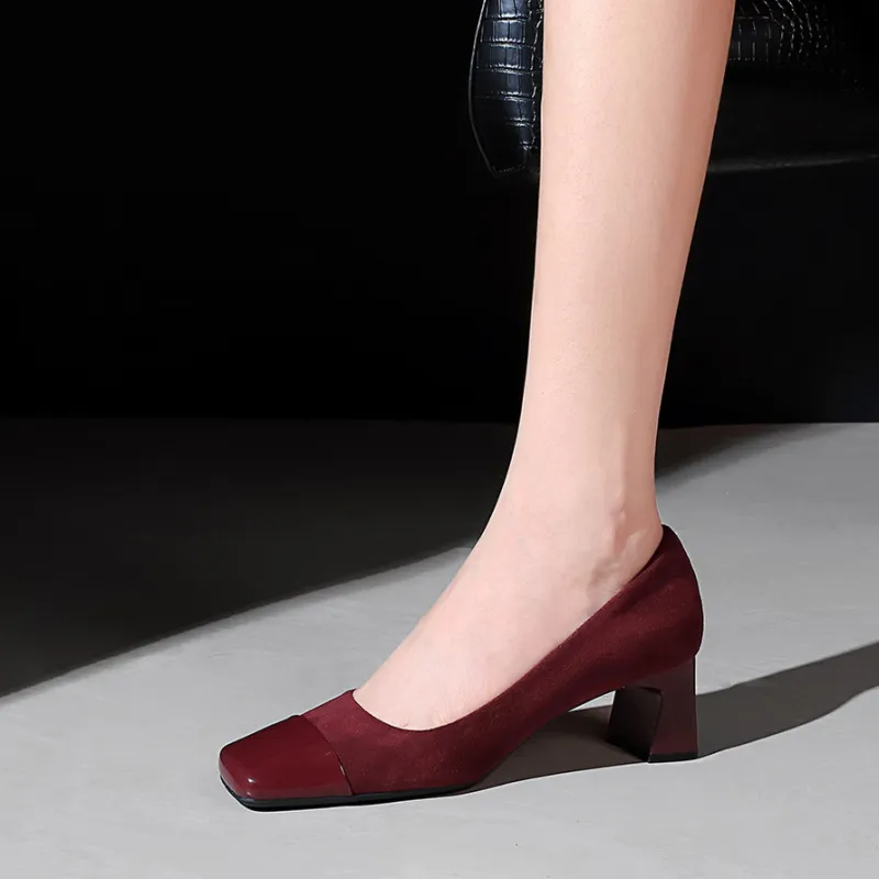 Bamiti As If Treading On Level Ground Chunky Heel High Heels 5CM Women's-18