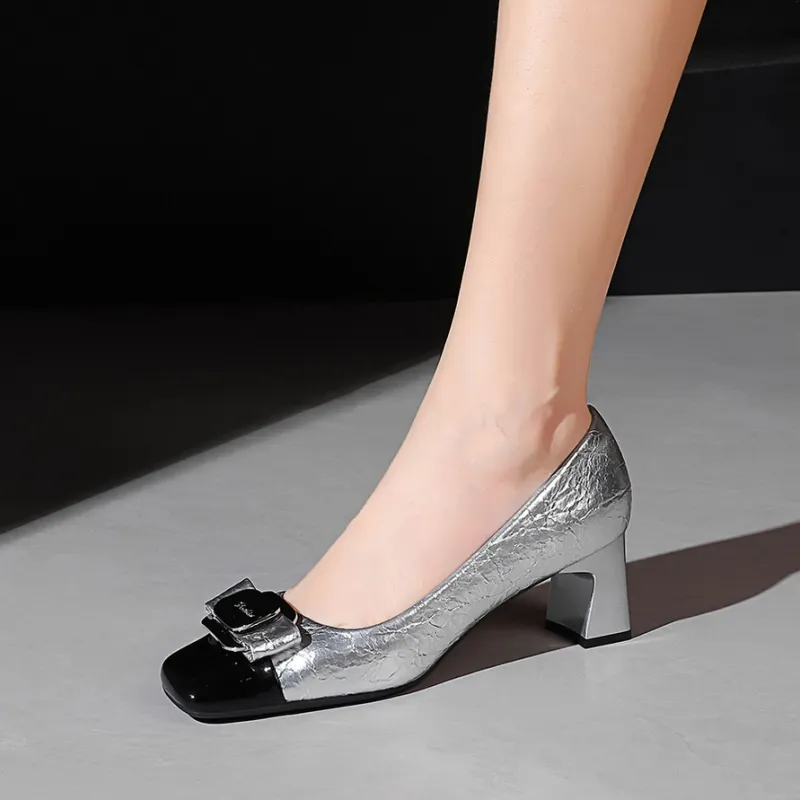 Bamiti As If Treading On Level Ground Chunky Heel High Heels 5CM Women's-8