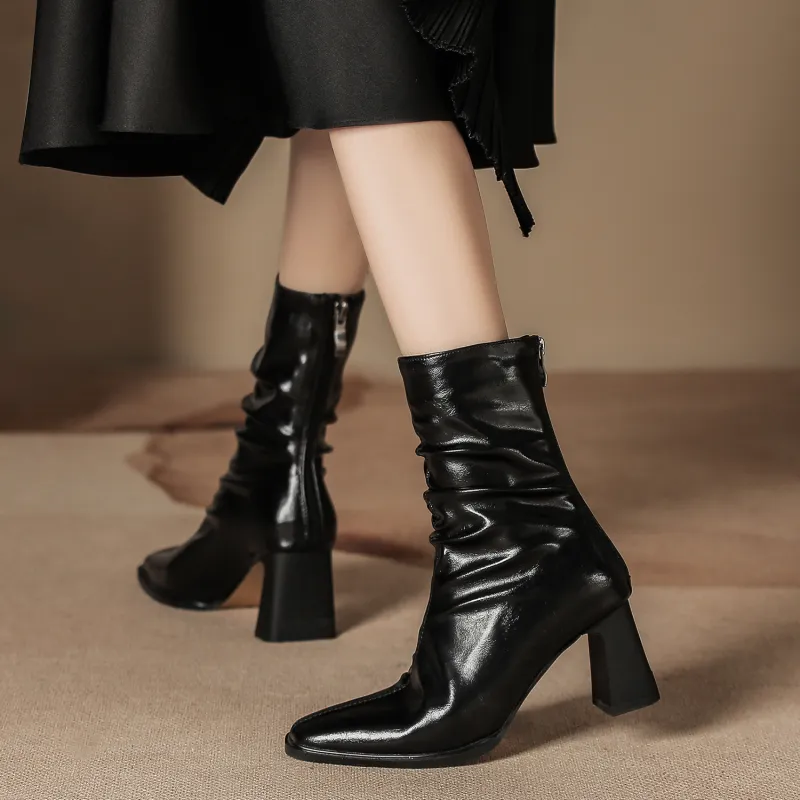 Bamiti As If Treading On Level Ground Ankle Boots 7CM Women's-4