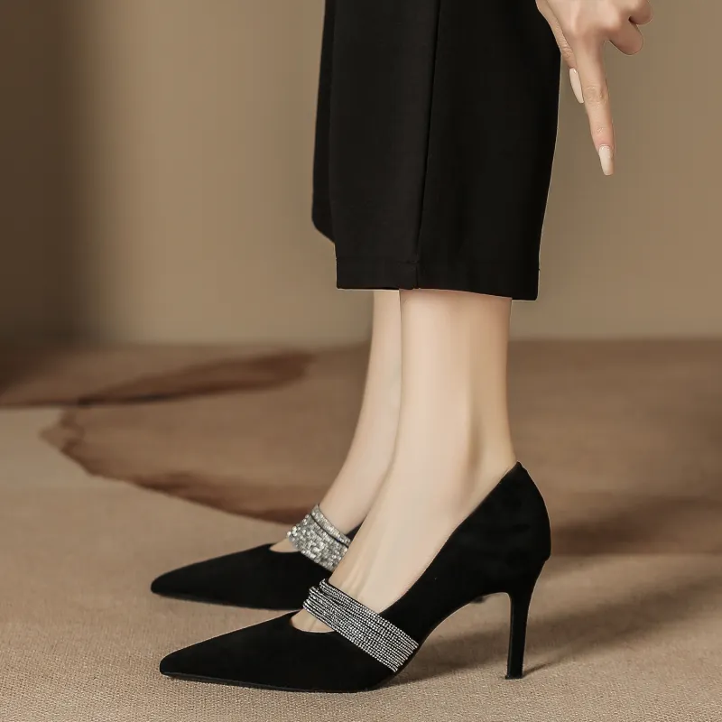 Bamiti As If Treading On Level Ground Slim Heel High Heels 8CM Women's-3