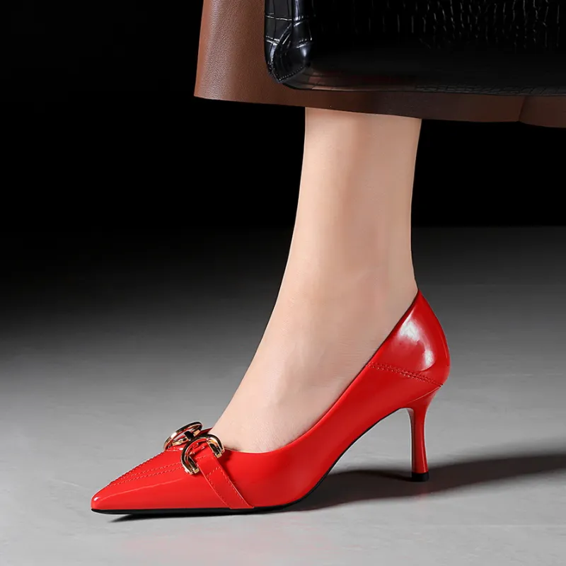 Bamiti As If Treading On Level Ground Slim Heel High Heels 7CM Women's-5